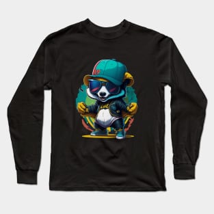 cute panda hip-hop Long Sleeve T-Shirt